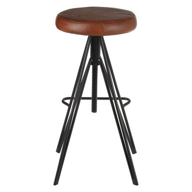 Nandri Round Leather Stool