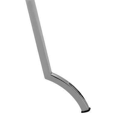 Pastel Mirror Top Square Side Table With Silver Stainless Steel Frame, Arbus