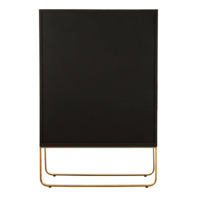Modica Oak Wood & Brushed Gold Cabinet