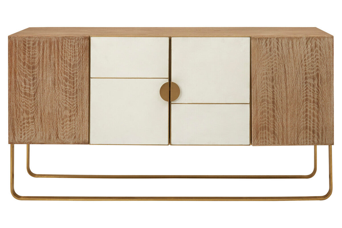 Modica Steel White Contemporary Sideboard