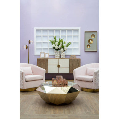 Modica Steel White Contemporary Sideboard
