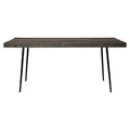 Rustic Oak Rectangular Dining Table With Black Iron Legs, Mason