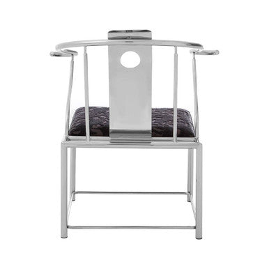 Yasmin Black Velvet & Steel Chair