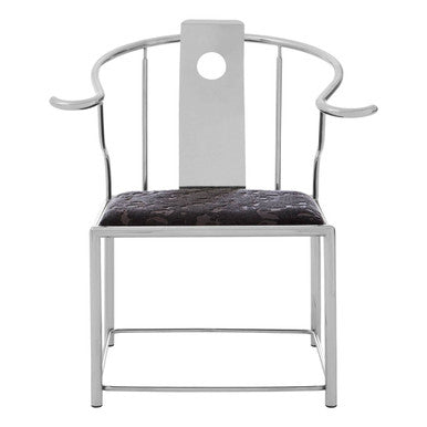 Yasmin Black Velvet & Steel Chair