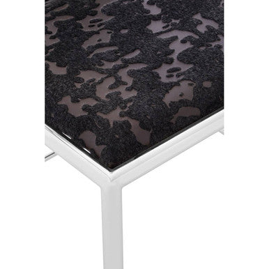 Yasmin Black Velvet & Steel Chair