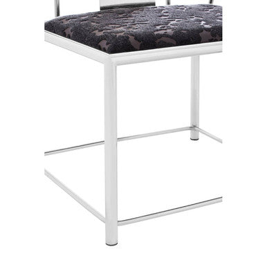 Yasmin Black Velvet & Steel Chair