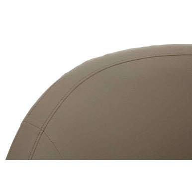 Lagero Brown Leather Curved Cocoon Chair
