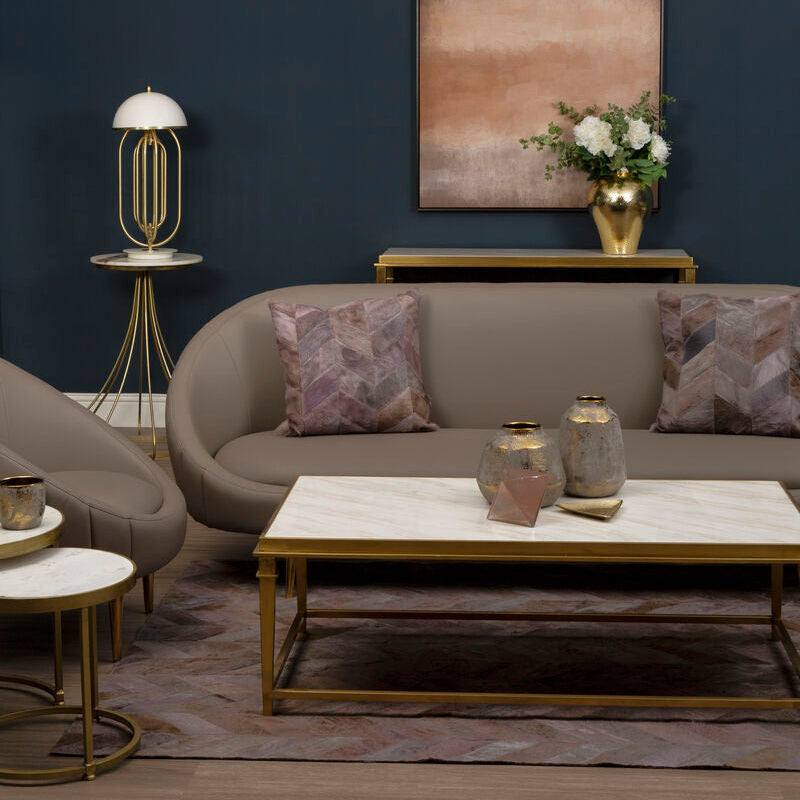 Brown Leather Sofa, Lagero