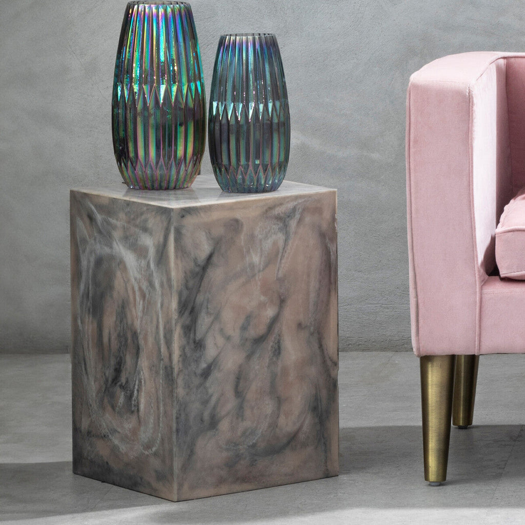 Rosado Marble Side Table & Stool