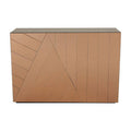 Roza Console Table Tempered Glass Brown Modern