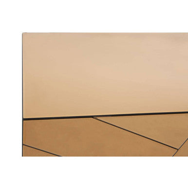 Roza Console Table Tempered Glass Brown Modern