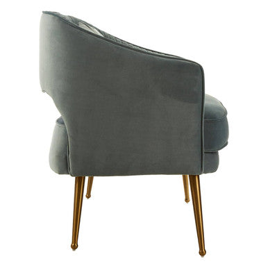 2 Seat Dusky Blue Velvet Sofa, Hendricks
