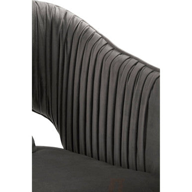 2 Seat Grey Velvet Sofa, Hendricks