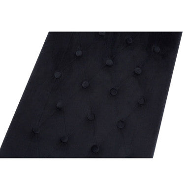 Allure Black Tufted Bench