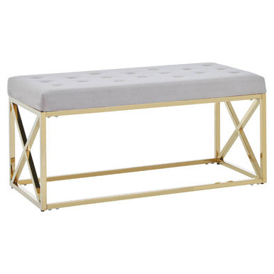 Allure Mink Velvet Gold Bench