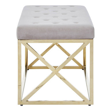 Allure Mink Velvet Gold Bench