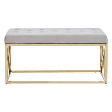Allure Mink Velvet Gold Bench