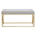 Allure Mink Velvet Gold Bench