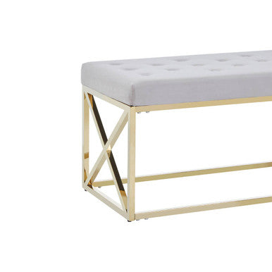 Allure Mink Velvet Gold Bench