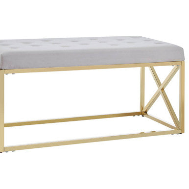 Allure Mink Velvet Gold Bench