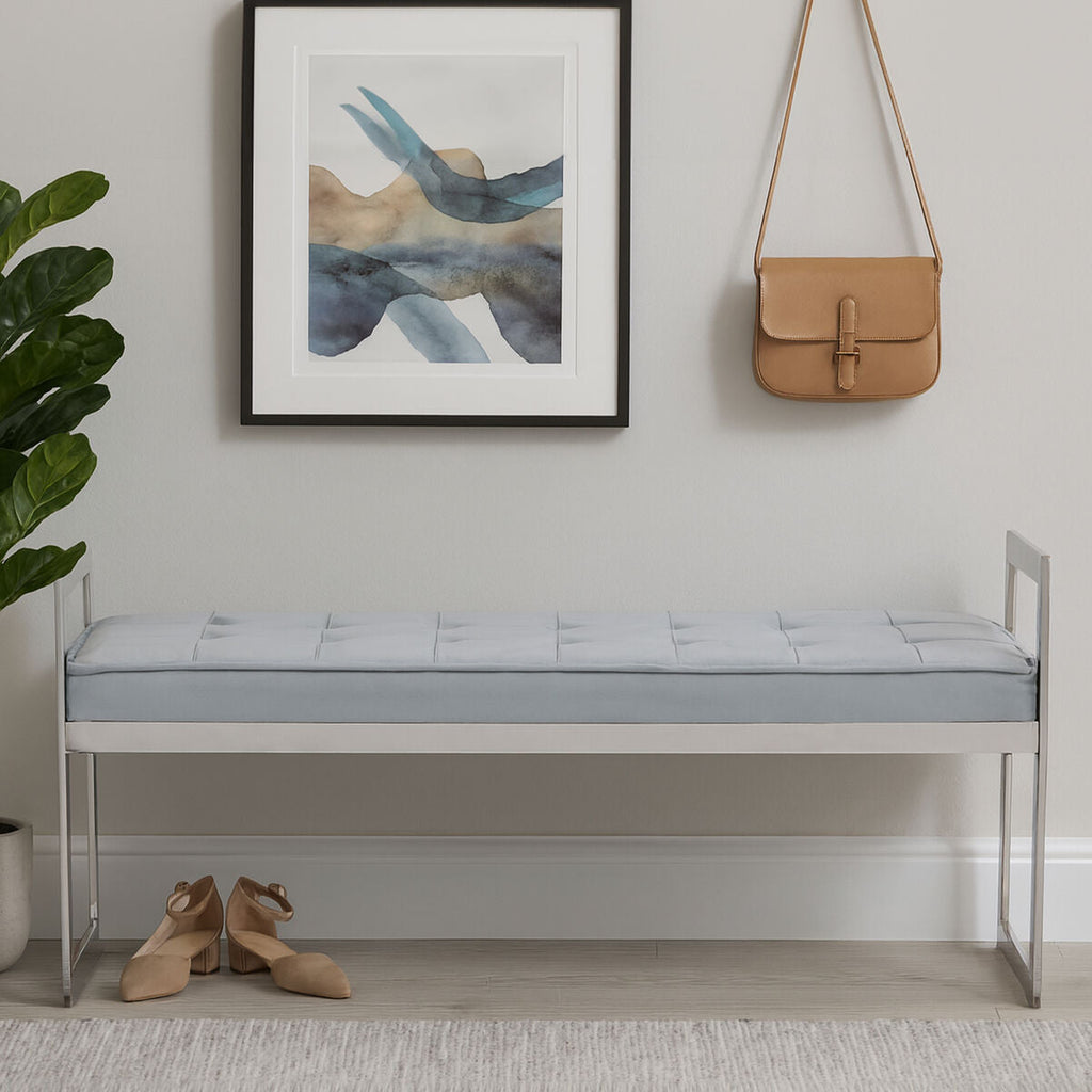 Allure Powder Blue & Silver Bench