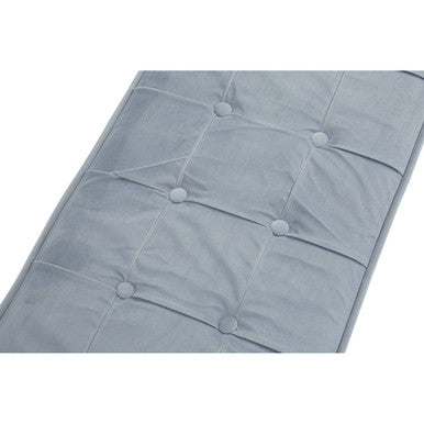 Allure Powder Blue & Gold Tufted Bench