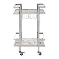 Vita White Agate Drinks Trolley