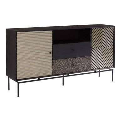 Boho Patterned 2 Door Sideboard With Drawers
