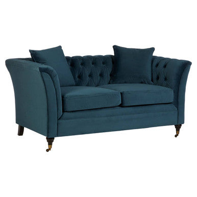 2 Seat Midnight Velvet Sofa, Sabrina