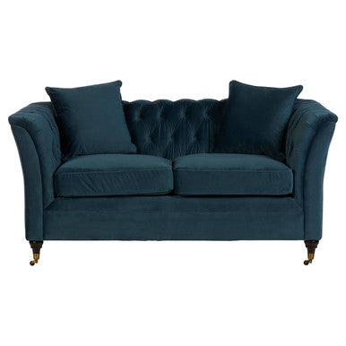 2 Seat Midnight Velvet Sofa, Sabrina