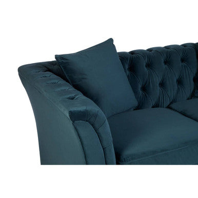 2 Seat Midnight Velvet Sofa, Sabrina