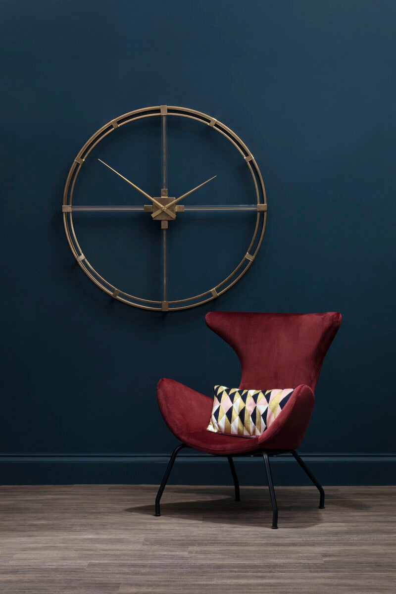 Kolding Red Fabric Modern Wingback Chair