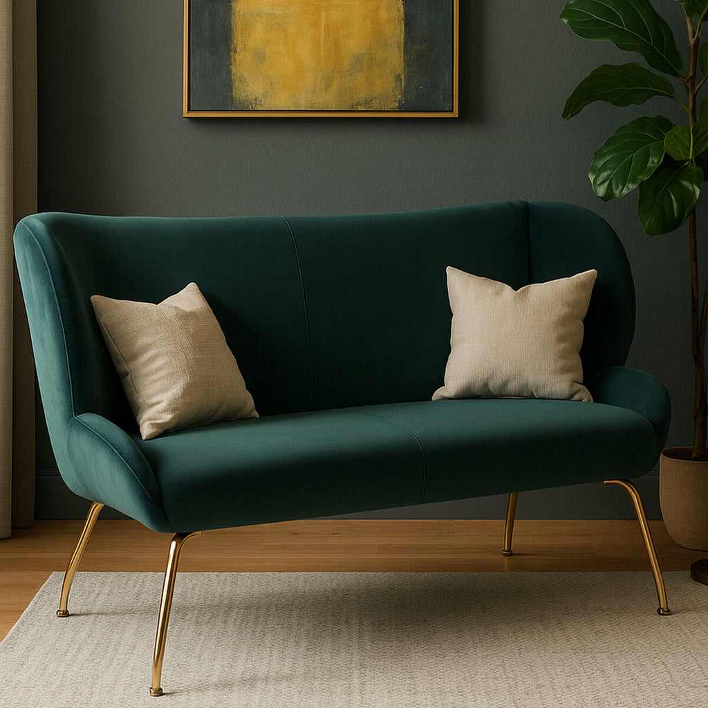 2 Seat Green Sofa, Kolding
