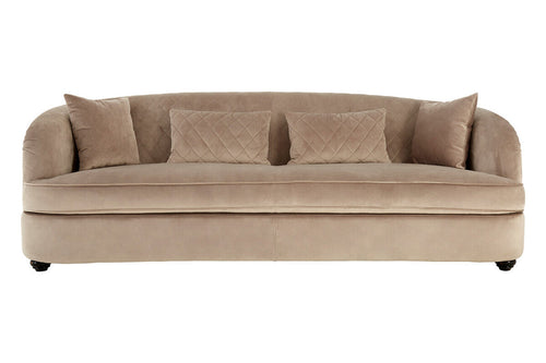 3 Seat Grey Cotton Velvet Sofa, Fiji