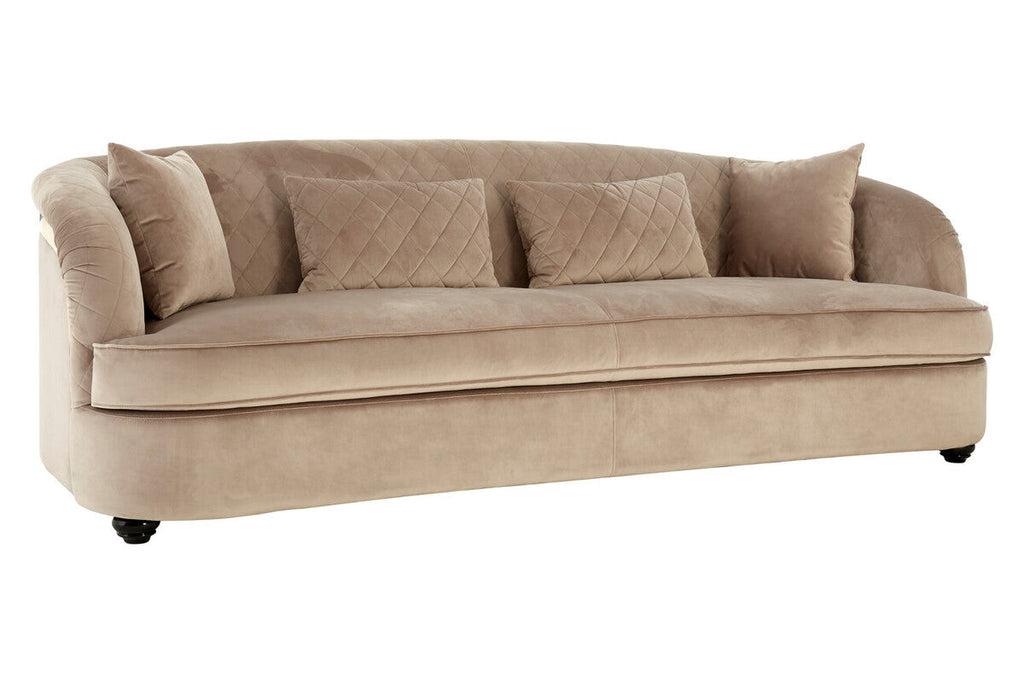 3 Seat Grey Cotton Velvet Sofa, Fiji