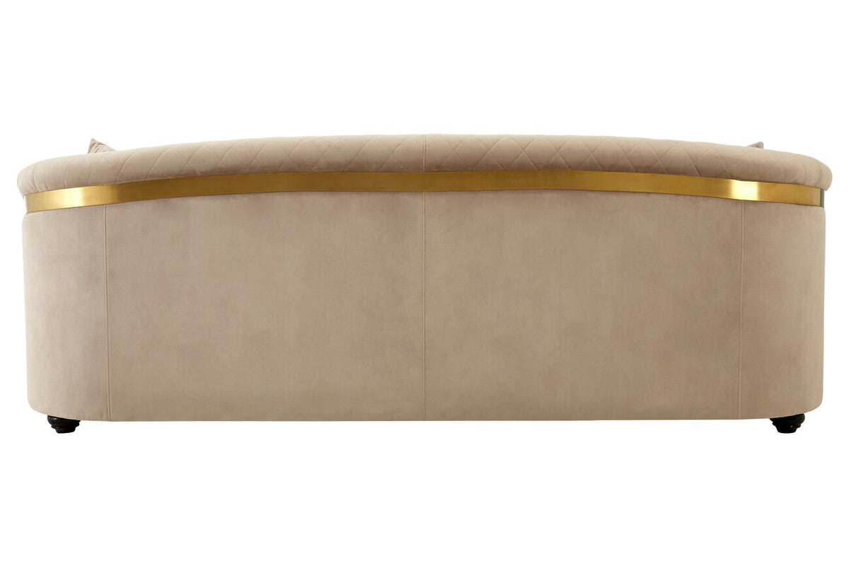 3 Seat Grey Cotton Velvet Sofa, Fiji