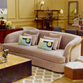 3 Seat Grey Cotton Velvet Sofa, Fiji