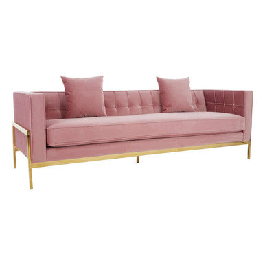 3 Seat Pink Sofa, Rena