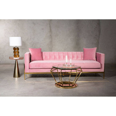 3 Seat Pink Sofa, Rena