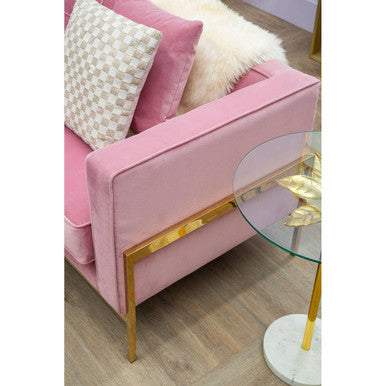 3 Seat Pink Sofa, Rena