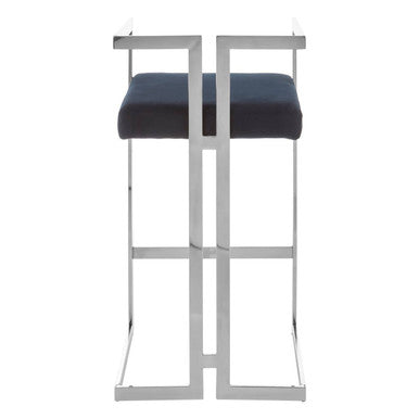 Azalea Bar Stool With Silver Frame