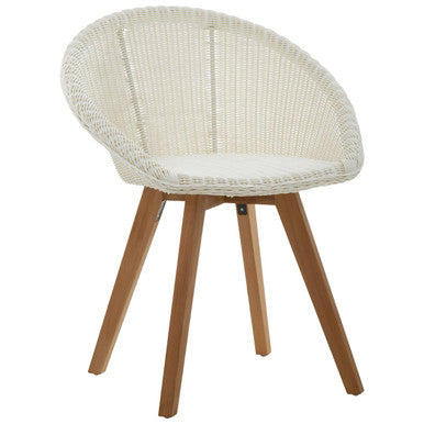 Lovina White Rattan Dining Chair