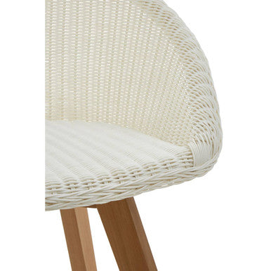 Lovina White Rattan Dining Chair