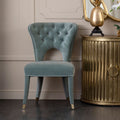 Villi Blue Velvet Tufted Dining Chair