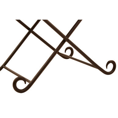 Buffalo Brown Leather & Iron Folding Stool