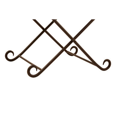 Buffalo Tan Leather & Iron Folding Stool