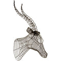 Zania Black Wire Antelope Head Sculpture