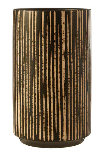 Kiso Large Black & Cream Vase