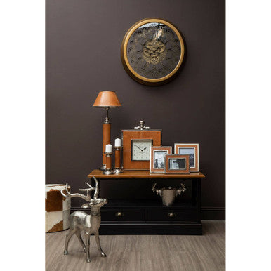 Large Nickel Floor Standing Stag Decoration