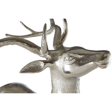 Large Nickel Floor Standing Stag Decoration